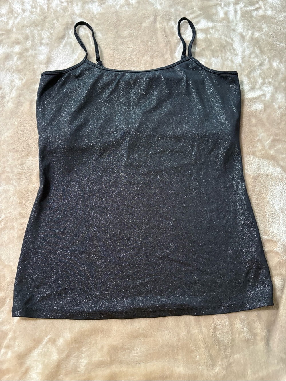 White House Black Market- Glitter Shimmer Cami Top with Built-in Bra Size Small